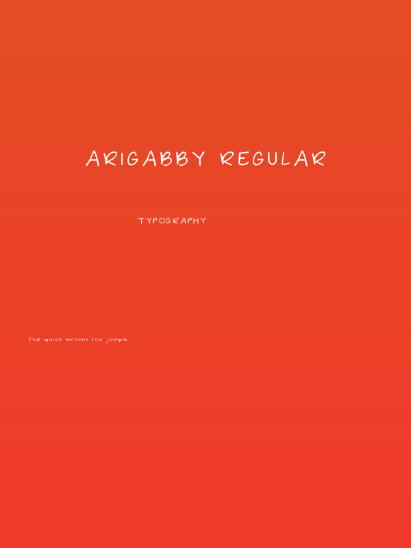 Arigabby Regular Poster