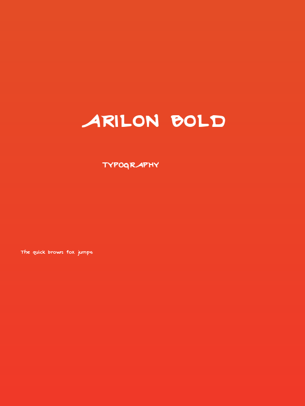 Arilon Bold Poster