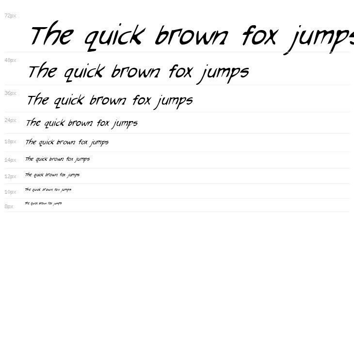 Arilon Condensed Italic Waterfall