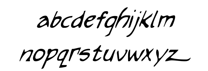 Arilon Condensed Italic Font LOWERCASE