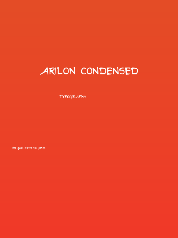 Arilon Condensed Poster