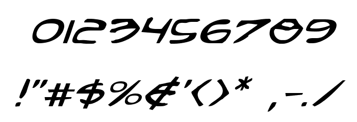 Arilon Expanded Italic Font OTHER CHARS