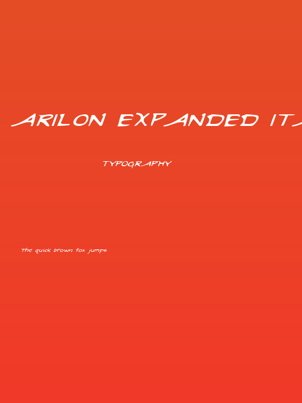 Arilon Expanded Italic Poster