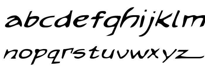 Arilon Expanded Italic Font LOWERCASE