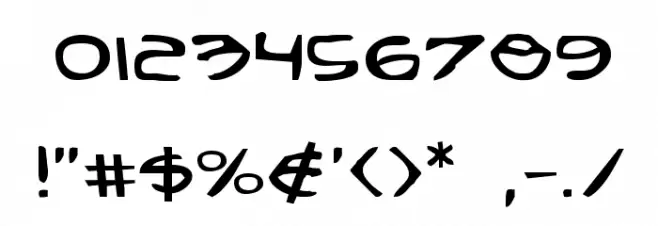 Arilon Expanded Font OTHER CHARS