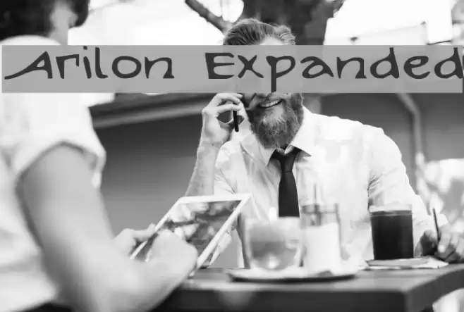 Arilon Expanded Font examples