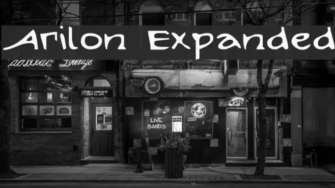 Arilon Expanded Font examples