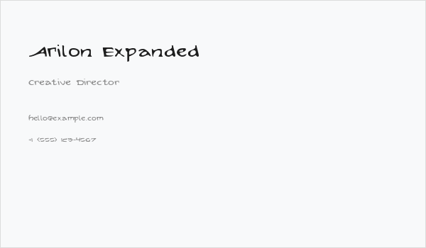 Arilon Expanded Business Card