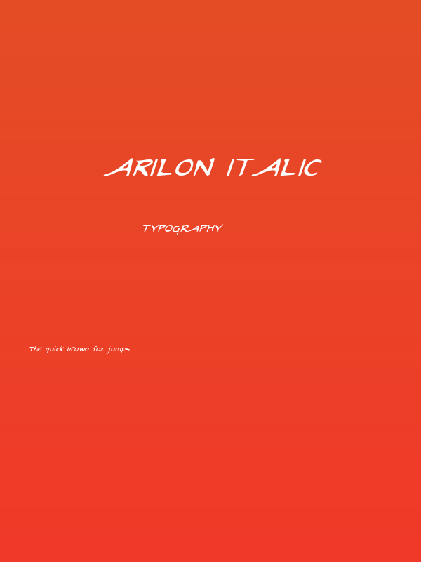 Arilon Italic Poster