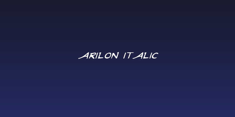 Arilon Italic Social Header