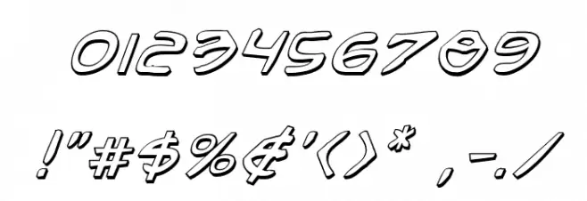 Arilon Shadow Italic Font OTHER CHARS