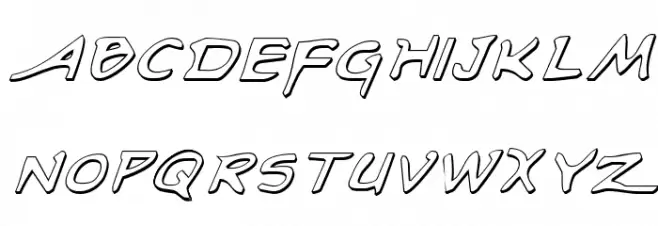 Arilon Shadow Italic Schriftart Groß