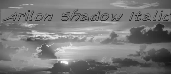 Arilon Shadow Italic Font examples