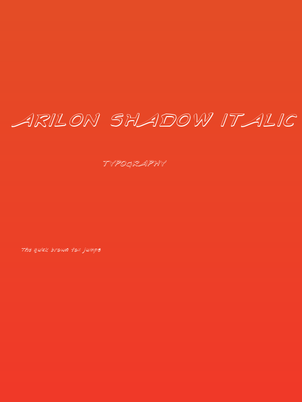Arilon Shadow Italic Poster