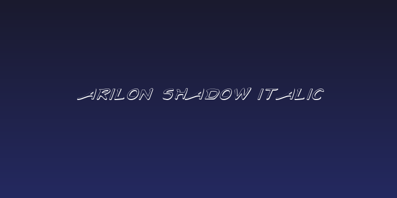 Arilon Shadow Italic Social Header