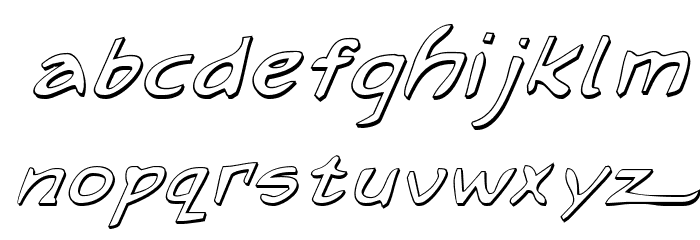 Arilon Shadow Italic Font LOWERCASE