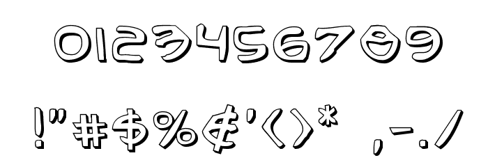 Arilon Shadow Font OTHER CHARS