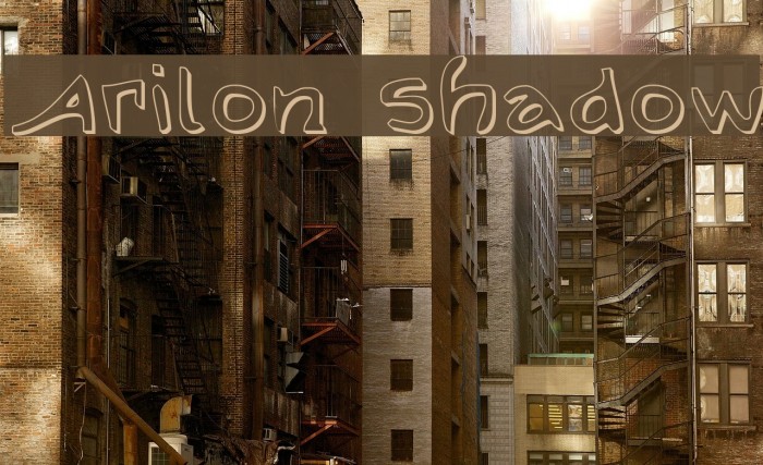 Arilon Shadow Font examples