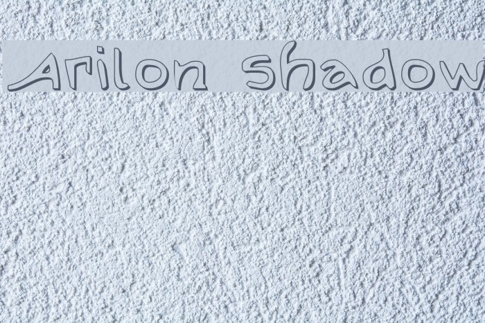 Arilon Shadow Font examples