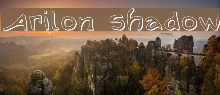 Arilon Shadow Font examples