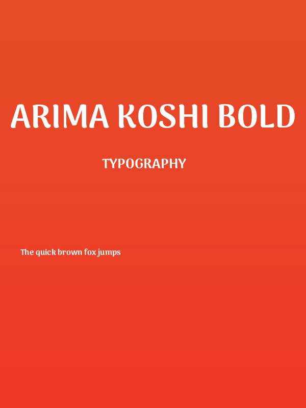 Arima Koshi Bold Poster