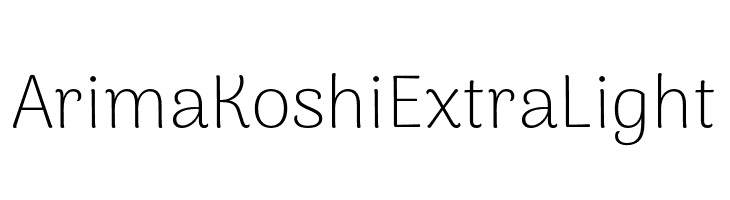 Arima Koshi ExtraLight  font caratteri gratis