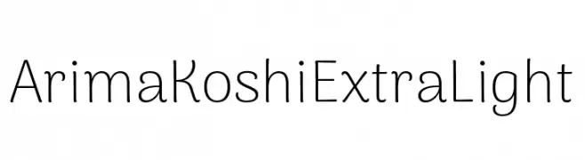 Arima Koshi ExtraLight  baixar fontes gratis