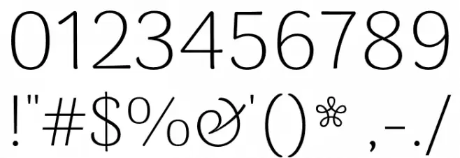 Arima Koshi ExtraLight Font OTHER CHARS