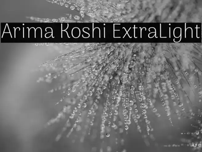 Arima Koshi ExtraLight Font examples