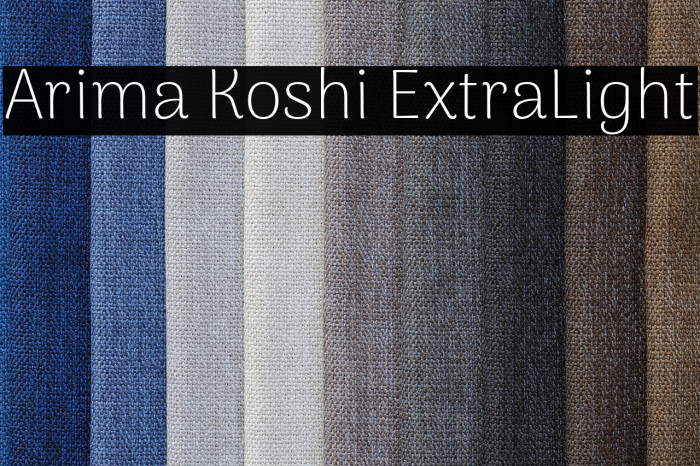 Arima Koshi ExtraLight Example 3