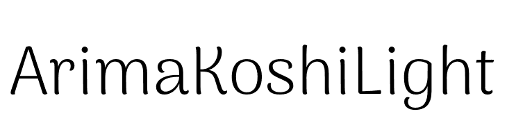 Arima Koshi Light  免费字体下载