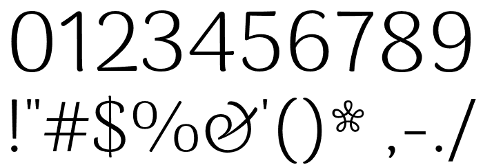 Arima Koshi Light Font OTHER CHARS