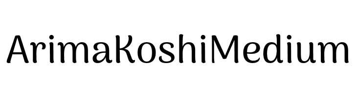 Arima Koshi Medium  Скачать бесплатные шрифты