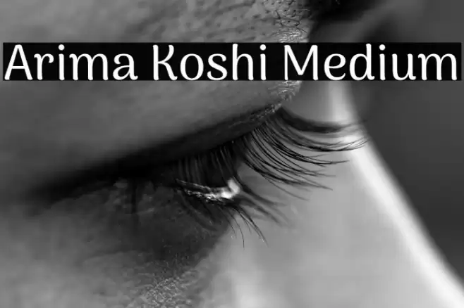 Arima Koshi Medium Schriftart examples