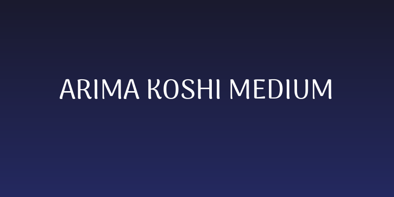 Arima Koshi Medium Social Header