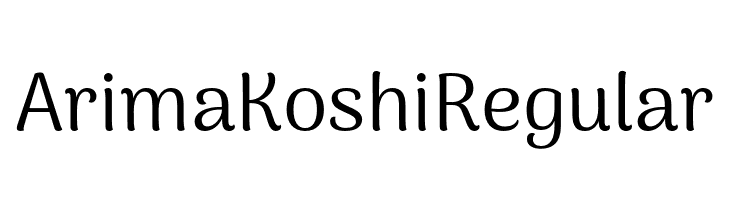 Arima Koshi Regular  font caratteri gratis