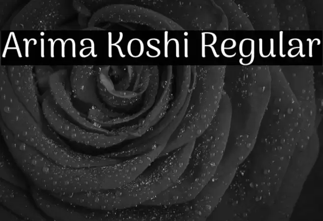 Arima Koshi Regular Font examples