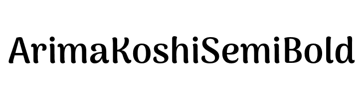 Arima Koshi Semi Bold  免费字体下载
