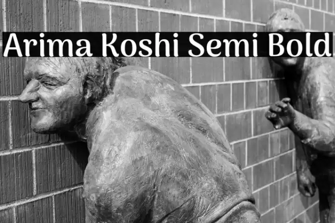 Arima Koshi Semi Bold Font examples