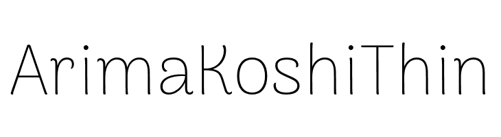 Arima Koshi Thin  font caratteri gratis
