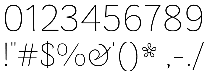 Arima Koshi Thin Font OTHER CHARS