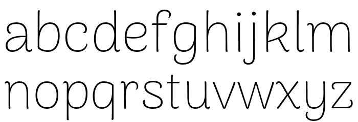 Arima Koshi Thin Font LOWERCASE