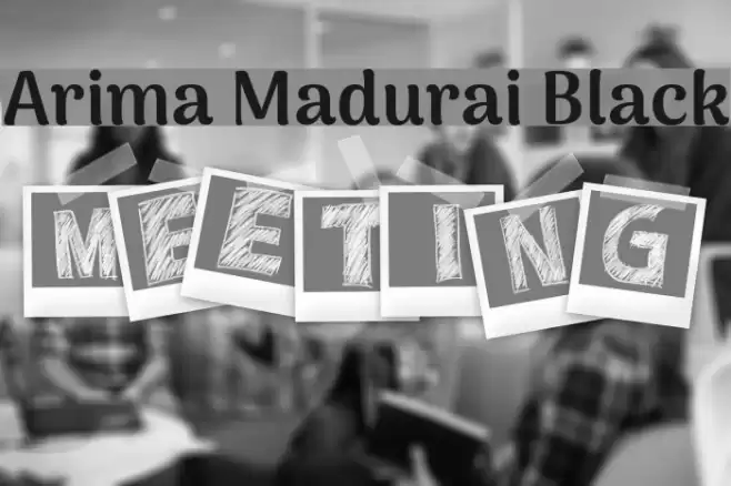 Arima Madurai Black Font examples