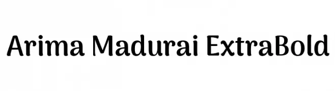 Arima Madurai ExtraBold  免费字体下载