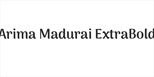 Arima Madurai ExtraBold Logo