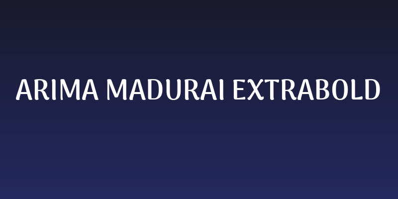 Arima Madurai ExtraBold Social Header