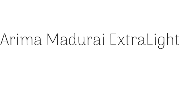 Arima Madurai ExtraLight Logo