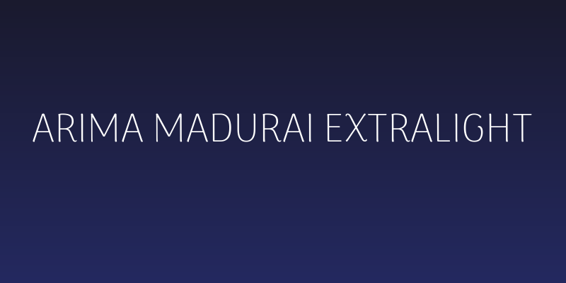 Arima Madurai ExtraLight Social Header