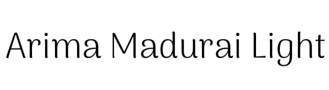Arima Madurai Light  免费字体下载