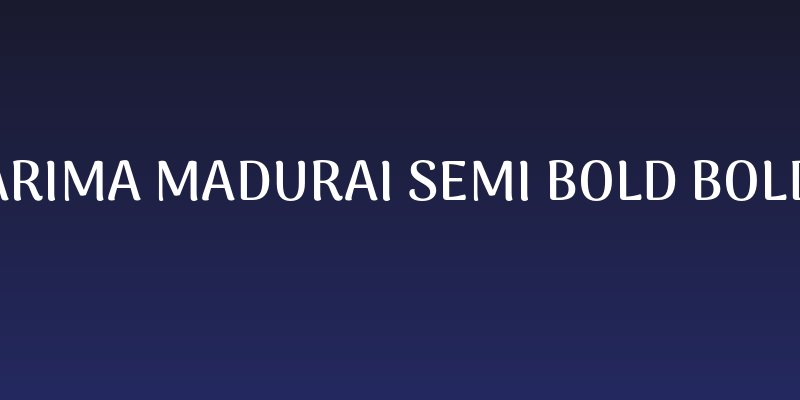 Arima Madurai Semi Bold Bold Social Header